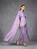 Misty Purple Long Dress Women's Clothing Shawl Cape Style High-End Spring New Tassel Bias Cut_ecoleips.com