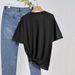 Women's Casual Sports Top American Style Multi Color Round Neck Short Sleeve Simple Fashionable Solid Loose Printed T-Shirt_ecoleips.com