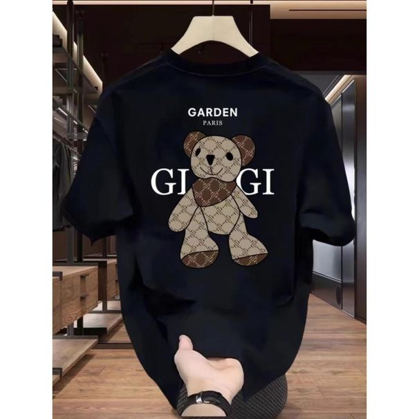 Men's Trendy Pure Cotton T-Shirt Short Sleeve Minimalist Graphic Print Round Neck Fashion Top Quality_ecoleips.com