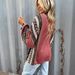 2025 Autumn Winter European And American Women's Casual Shirt Color-Block Striped Round Neck Loose_ecoleips.com