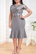 plus Size Patchwork Maxi Dress Embroidered Floral A-Line Skirt Slimming Fit Casual Ankle-Length Summer Cocktail Dress_ecoleips.com