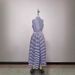 Women's Clothing Sleeveless Waist Cinching A-Line Dress Elegant Long Striped Fashion Autumn New American Dress_ecoleips.com