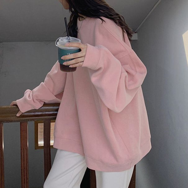 cotton Casual Sweatshirt Women, Spring Autumn Thin Loose-fitting Korean Style Trendy Student And Friendship_ecoleips.com