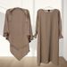 2025 New Loriya Dubai Turkey Solid Color Women's Fashion Two-Piece Set_ecoleips.com