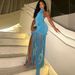 Women's Fashion Halter Neck Backless Dress Tassel Design Solid Color New Style Spring New_ecoleips.com