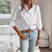 Women's European American Style Ruffled Bubble Long Sleeve Cardigan Shirt Casual Elegant Fashion Thin Blouse for Autumn_ecoleips.com
