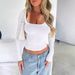 Women's Clothing Slim Fit Solid Color U Neck Long Sleeved Top_ecoleips.com