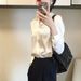Women's Clothing sale mulberry silk crepe pearlescent white shirt women _ecoleips.com