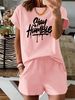 Women’s 2 Piece Outfit Set – Oversized Graphic T-Shirt And Biker Shorts Matching Set, Casual Summer Lounge Tracksuit For Daily Wear-347_ecoleips.com