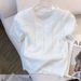 Women's Clothing Summer New Style Slim Fit Short Sleeve T-Shirt Versatile Ice Silk Knit Designer Thin Top Simple Niche_ecoleips.com