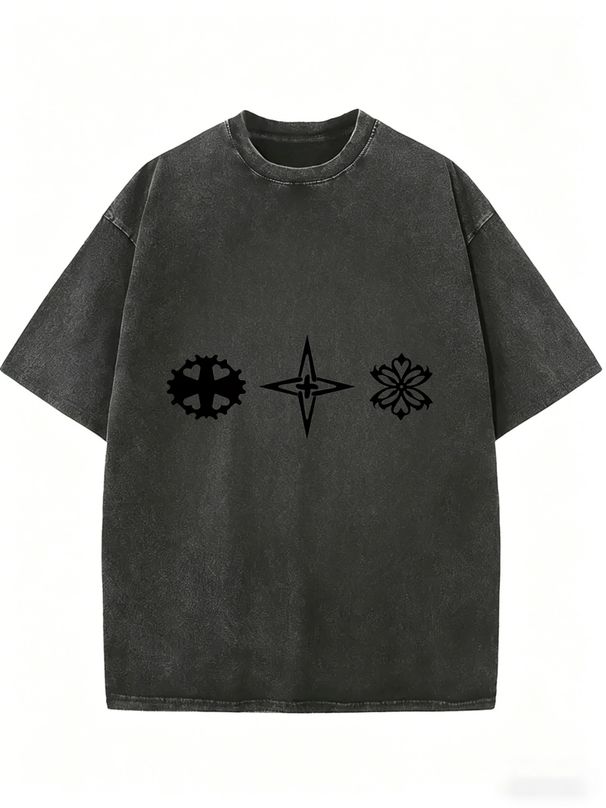 Fashion Oversized Washed T-Shirt, Lightweight Crew Neck Casual Top For Daily Comfort And Easy Matching_ecoleips.com