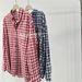 Red Plaid Long-sleeve For Women, Popular Autumn Thin Jacket, French-style Loose-fitting Cotton Casual Shirt That_ecoleips.com