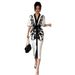 Women's Long Sleeve Cardigan Top Fashion Retro Print Split Cuff Style Jacket New_ecoleips.com