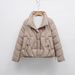 New Winter Warm New Down Jacket Women's Stand Collar Slim Temperament Small Simple Solid Color Coat Tide_ecoleips.com