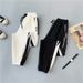 Women's High Waist Athletic Pants Thin Style Loose Fit Tapered Leg Straight Leg plus Size Casual Pants for Spring And Autumn_ecoleips.com