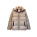 Black & Gold Quilted Short Puffer Jacket – Korean Loose Fit Winter Coat For Women (White/Black/Khaki)_ecoleips.com
