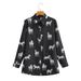 Verve 2025 Women's New Long Sleeve Animal Zebra Print Shirt 21006_ecoleips.com