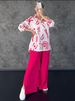 Women's Clothing Summer Women's Casual Printed Shirt High Waist Split Wide Leg Pants Suit_ecoleips.com