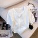 Women's Clothing Summer Style Women's Ice Silk Knit T-Shirt Short Sleeve Slim Fit Round Neck Short T Shirt For Formal & Casual For Women_ecoleips.com