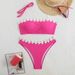 Aria Basics New Cross-border Swimwear, Solid Color Floral European And American Sexy Strapless Bikini Set For Women_ecoleips.com