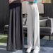 Women's Clothing White Wide Leg Pants Women's Summer Thin New High Waist Season Drape Casual Small Straight Suit Pants_ecoleips.com