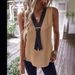 Verve 2025 New Women's V-Neck Color-Block Sleeveless Casual Shirt_ecoleips.com