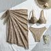 Women's Clothing American Style Three Piece Swimsuit Hollowed Out Lace Bikini Beachwear For Women Feel Confident & Stylish By The Water_ecoleips.com