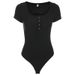 Women's Clothing Summer New Solid Color Sexy Jumpsuit U Neck Pullover Short Sleeved Slim Jumpsuit_ecoleips.com