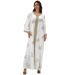 New Muslim Women's Evening Dress Flower Hot Stamping Robe_ecoleips.com