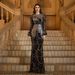 European And American Women's New High End Long Sleeved Round Neck Slim Hip Wrapped Sequined Banquet Fishtail Evening Dress_ecoleips.com