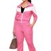 Women's Clothing Fashionable And Comfortable Contrast Color Stitching Sports Style Zipper Jacket And Casual Trousers_ecoleips.com