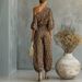 Leopard Print Suit for Women Off-Shoulder Top And Lantern Pants European American Style Independent Website Bestseller Summer Fashion_ecoleips.com