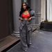 Women's Clothing Fashion Retro Wide Leg Loose Heavy Duty Denim Two Piece Suit Women's Clothing_ecoleips.com