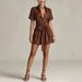 Women's High Waist Short Sleeve Jumpsuit Casual Loose Temperament Fashionable Solid Color Independent Website Cross Mirror 2026 Summer_ecoleips.com