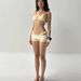 Women's Summer Plaid Polka Dot Bikini Set Sweetheart Halter Neck Strap Two Piece High Waist Swimwear for Resort_ecoleips.com
