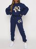 Women's Autumn And Winter Hip-hop Casual Street Cute 3D Cat Pattern Printed Round Neck Sports Shirt+sports Pants Set-485_ecoleips.com
