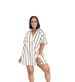 Women's Clothing V-Neck Puff Sleeve Dress Striped Pocket Detail Loose Fit Spring/Summer Fashion_ecoleips.com