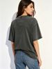 Women's Soft Vintage Wash Shirt, Relaxed Fit Summer Casual Essential_ecoleips.com