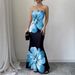 European And American Cross-border Clothing: Strapless, Navel-revealing, Butterfly Print Tank Top, Slim-fit,_ecoleips.com