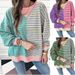 Women's Long Sleeve Stripe Color Block Casual Sweatshirt - Loose Fit Pullover Hoodie For Streetwear & Everyday Comfort_ecoleips.com