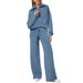 2025 Autumn Winter Fashion Casual Sports Zipper Long Sleeve Sweatshirt Wide Leg Pants Two-Piece Set For Women_ecoleips.com