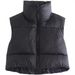 Unisex Zip-Up Fleece Vest With Stand Collar - Lightweight Spring Layering Essential For Streetwear Fashion (11 Colors, XS-XL)_ecoleips.com