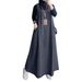 Retro Long Dress for Women with Pockets Loose Casual Denim Overalls Southeast Asia Spring Autumn New Fashion Cross Border Trade_ecoleips.com