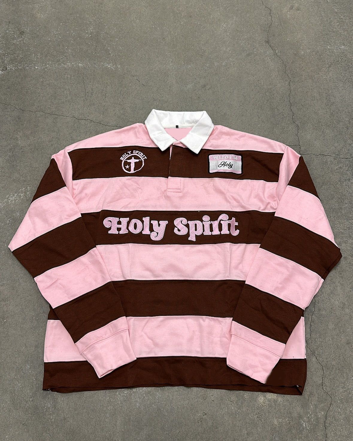 Fashion Long Sleeved Sweatshirt American Retro Street Style Letter Embroidery Loose Fit For Men And Women_ecoleips.com