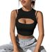 Women's Clothing Basic Trendy Street Style Women's T-Shirt Slim Fit Sleeveless Vest Top Spring/Summer Hot Selling_ecoleips.com
