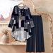 Women's Three Quarter Sleeve Printed Jacket And Shirt Set Round Neck Spring Autumn Fashion Cross Border E-commerce Style For Europe And America_ecoleips.com