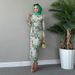 Women's Muslim Robe New Fashion Printed Dress With Headscarf_ecoleips.com