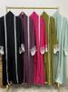 New Lace Abaya Muslim Dubai Nida Islamic Dresses Fashion With Pocket Casual Women Long Robe Clothing Turkish Eid Moroccan Kaftan_ecoleips.com