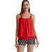 Women's Clothing Tankini Conservative Print Plus Size Two Piece Swimsuit For Women Slimming Flattering Swimwear_ecoleips.com