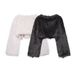 Faux Fur Cropped Jacket Women's Winter Fashion Short Coat Streetwear Chic Black White Vegan Fur Oversized Fit_ecoleips.com